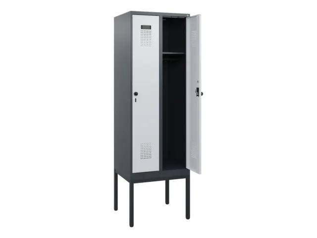 schoollocker,HxBxD 1950x600x500mm,2vak,vak B 300mm,draaigrendel