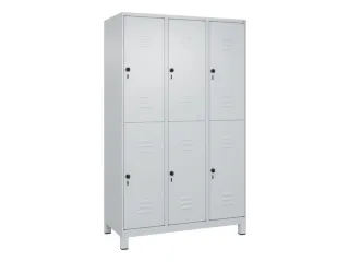 dubbeldekse locker,HxBxD 1950x1200x500mm,3x2vak.,vak B 400mm - 1
