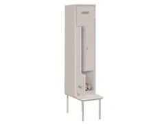 Z-garderobekast,HxBxD 2100x400x800mm,vak B 400mm,RAL7035,front RAL5012