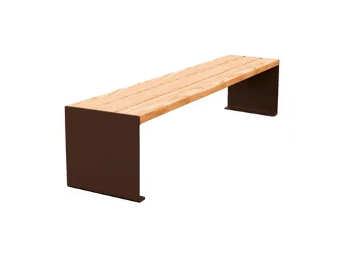 zitbank,B 1800mm,3latten,hout-zitting licht eikenhout,zitting H 450mm