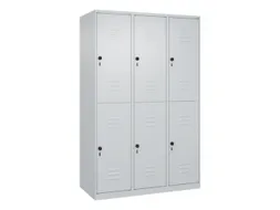 dubbeldekse locker,HxBxD 1850x1200x500mm,3x2vak.,vak B 400mm