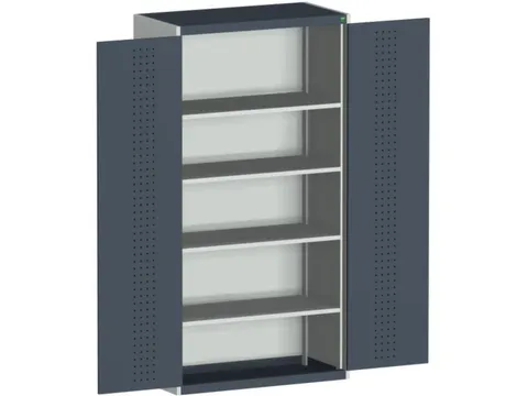 kast met geperforeerde platen,HxBxD 2000x1050x650mm,4xStalen bodem