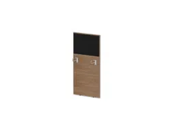 baliepaneel,v. bureau,aanbouw links,B 600mm,NT-cherry,BN8033-zwart