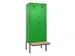 locker met bank,voor scheiding van kleding,HxBxD 2120x800x815mm,2vak