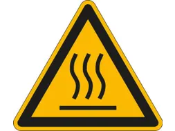 Waarschuwingsbord,Waarschuwing: Heet Oppervlak,Sticker,Folie
