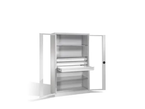 werkplaatskast HxBxD 1950x1200x600mm 3xStalen bodem 3laden slot