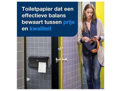 Tork 557008 T4 Toiletpapier Dispenser Elevation Twin Zwart