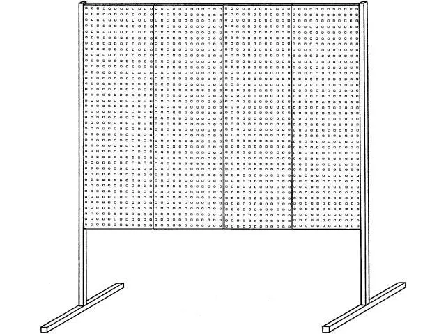 Paroi De Séparation En Tôle Perforée,Élément Simple,Hors-Tout L 2