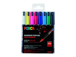 Verfstift Posca PC1MR Extra Fijne punt 0,7mm 8 stuks assorti