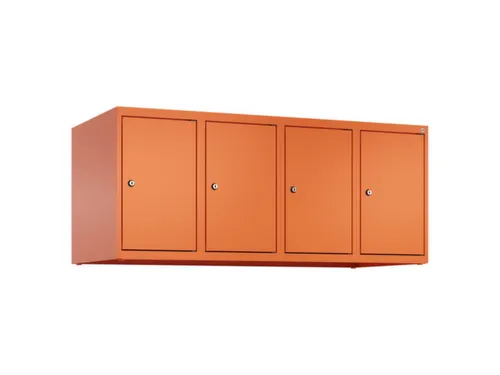 opzetkast,v. locker,4vak.,vak B 300mm,HxBxD 500x1200x500mm
