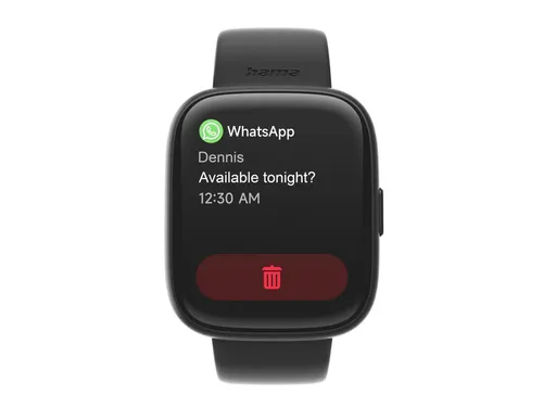 Smartwatch Hama 4000 telefoonfunctie slaapanalyse waterdicht zwart