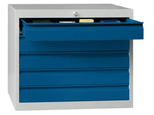 ladekast 600x500x600mm 5laden cilinderslot RAL7035 front RAL5010