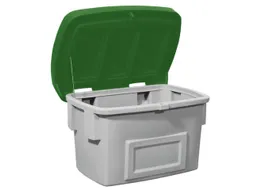 strooigoedbak,200l,HxBxD 665x975x705mm,PE,grijs,deksel groen