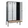 locker met bank,voor scheiding van kleding,HxBxD 2120x1200x815mm,3vak