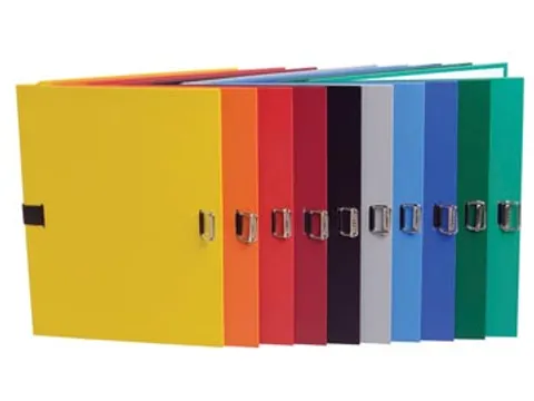 Uitschuifmap A4 Uit Geplastificeerd Karton Zonder Kleppen Assorti