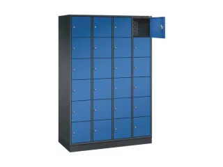 lockerkast,HxBxD 1950x1220x500mm,4x6vakken,cil.-slot,sokkel - 1