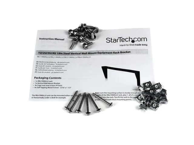 4U 19In Stalen Verticale Wandmontagesteun Voor Apparatuur Racks