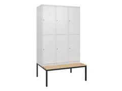 Dubbeldekse dekenkist,HxBxD 2120x1200x815mm,3x2vak.,vak B 400mm