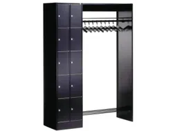 locker met kapstok,HxBxD 1950x1410x480mm,romp RAL7016,front RAL7016
