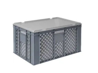 Euronorm-stapelbak,m. isoleerbox,HxLxB 320x600x400mm,63/35l,HDPE,grijs - 2