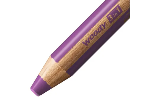 Kleurpotloden STABILO 880 woody 3 in 1 multitalent paars