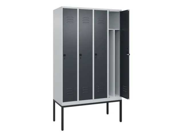 locker voor scheiding van kleding,HxBxD 2120x1200x500mm,4vak