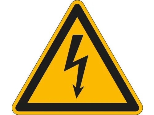 Waarschuwingsbord Waarschuwing: Elektrische Spanning Sticker Folie