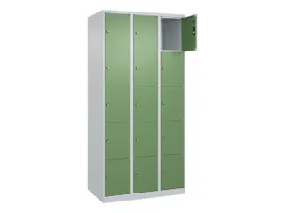 lockerkast,HxBxD 1850x900x500mm,3x5vakken,vak B 300mm,cil.-slot - 1
