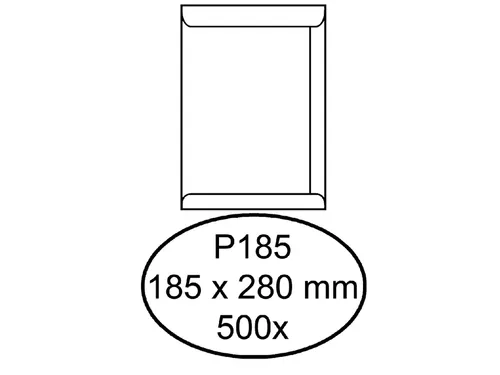 Envelop Quantore Akte P185 185X280Mm Wit Gegomd