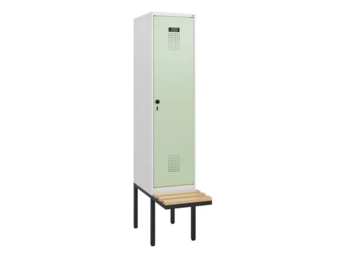 locker met bank,HxBxD 1950x400x815mm,1vak,vak B 400mm,draaigrendel