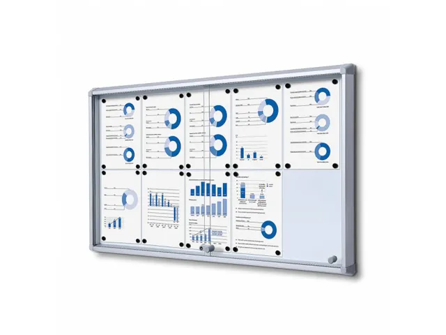 Vitrinekast Mededelingenbord Fire-proof schuifdeuren 10xA4