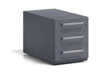 mobiel ladeblok,HxBxD 495x420x775mm,3lade(n),m. beugelgreep,cil.-slot - 1