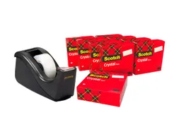 Plakband Scotch Crystal 600 19mmx33m transparant + gratis C60 plakband