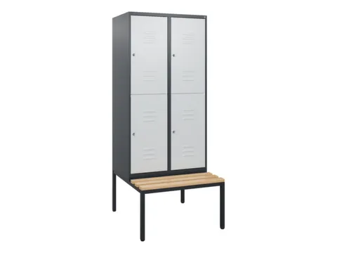 Dubbeldekse dekenkist,HxBxD 1950x800x815mm,2x2vak.,vak B 400mm