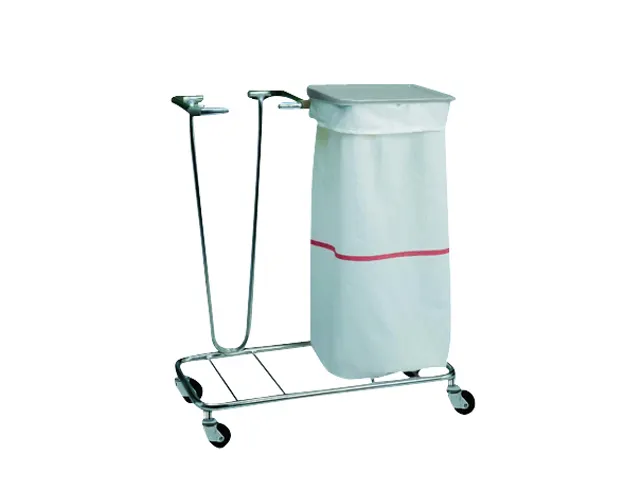 Afvalverzamelaar 2x70 Liter Afvalzakken Rvs Verrijdbaar