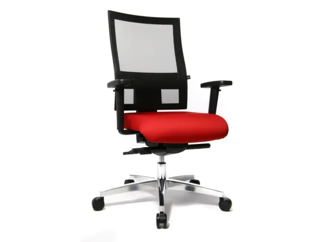 Bureaustoel Sitness 60 Netrug Zwart Rood