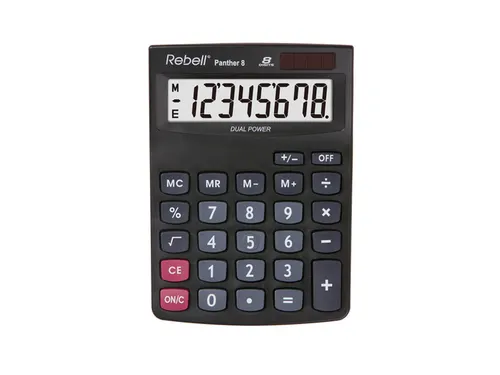 Calculator Rebell PANTHER 8BX zwart desk 8 digit