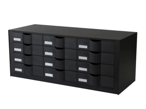 ladeblok,12xDIN A4,v. kastinbouw,HxBxD 329x857x342mm,Polystyreen,zwart