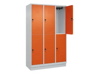 dubbeldekse locker,HxBxD 1950x1200x500mm,3x2vak.,vak B 400mm - 2