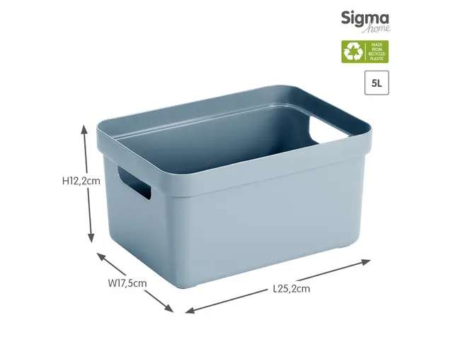 Sigma Home opbergbox 5L blauw - 25,2x17,5x12,2cm
