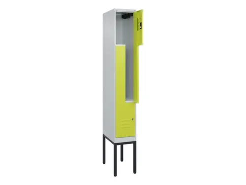 Z-garderobekast,HxBxD 2120x300x500mm,vak B 150/300mm,cil.-slot