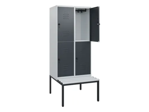 Dubbeldekse dekenkist,HxBxD 1950x800x815mm,2x2vak.,vak B 400mm