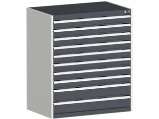 ladekast HxBxD 1200x1050x650mm 10laden zware lasten RAL7035 RAL7016 - 2