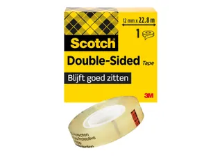 Plakband Scotch 665 12mmx22.8m dubbelzijdig - 2