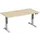 Elektrisch ihv bureau,HxBxD 730-1230x1600x800mm,blad esdoorn
