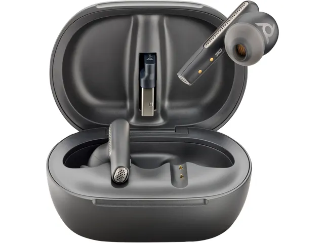 Voyager Free 60+ UC zwarte oplaadcase met touchscreen voor BT700 USB-A