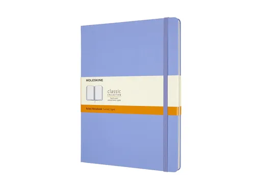 Notitieboek Moleskine XL 190x250mm lijn hard cover hydrangea blue