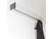 wandkapstok,HxL 100x1015mm,3jashaken,aluminium/staal,RAL 9006/RAL 7016