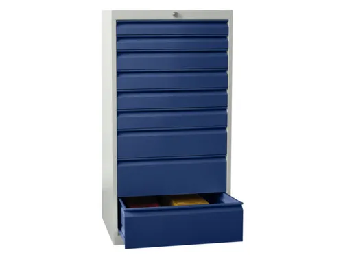ladekast HxBxD 1200x500x600mm 9laden cilinderslot RAL7035 front RAL501