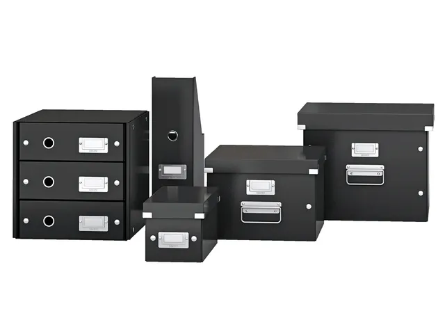 Opbergbox WOW Click & Store 281x200x370mm zwart 85% gerecycled karton